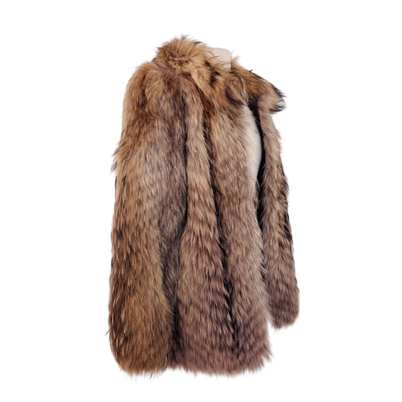 Vintage luxurious Genuine Fur Coat in shades of brown tan and cream - Picture 4 of 15